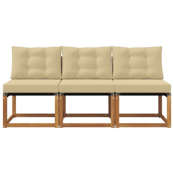 vidaXL 3 Sztuka Sofa środkowa na zewnątrz