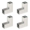 vidaXL Łączniki w kształcie L, 4 szt., galwanizowany metal, 71x71 mm