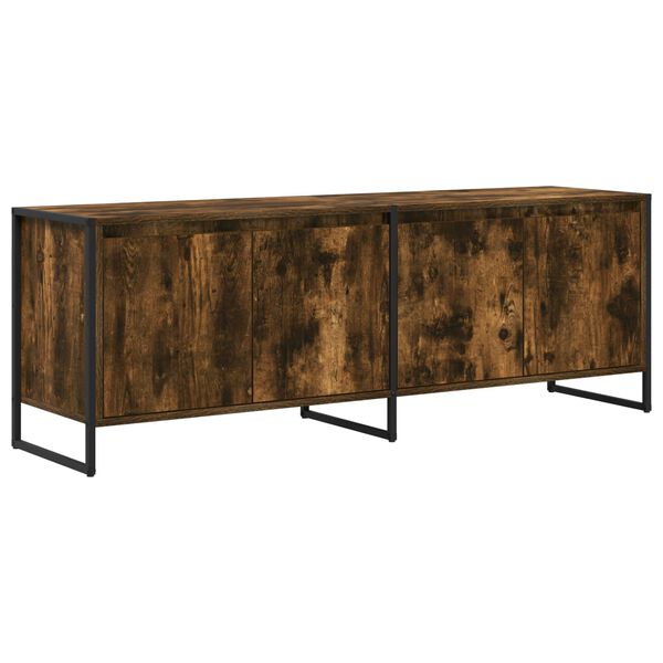 vidaXL Szafka pod telewizor Dąb dymny 140 x 36 x 49.5 cm