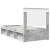 vidaXL Ramka łóżka Szary beton 100 x 200 cm Lite drewno sosnowe