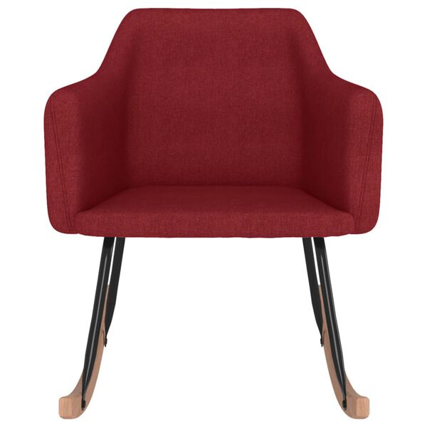 vidaXL Fotel bujany, winna czerwień, tapicerowany tkaniną