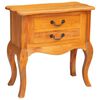 vidaXL Stolik boczny Naturalny 60,5 x 30 x 61 cm Lite drewno mahoniowe