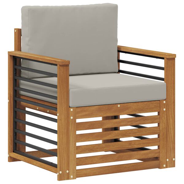 vidaXL Zestaw sof na zewnątrz z poduszką Naturalny 71 x 63 x 73 cm