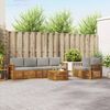 vidaXL Zestawy sof 7 pcs Naturalny i Jasny Szary Lite Drewno Akacji