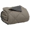vidaXL Letni Kołdra Jasnoszary i antracytowy 220 x 260 cm Mikrofibra