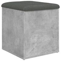 vidaXL Ławka ze schowkiem,szarość betonu, 42x42x45 cm