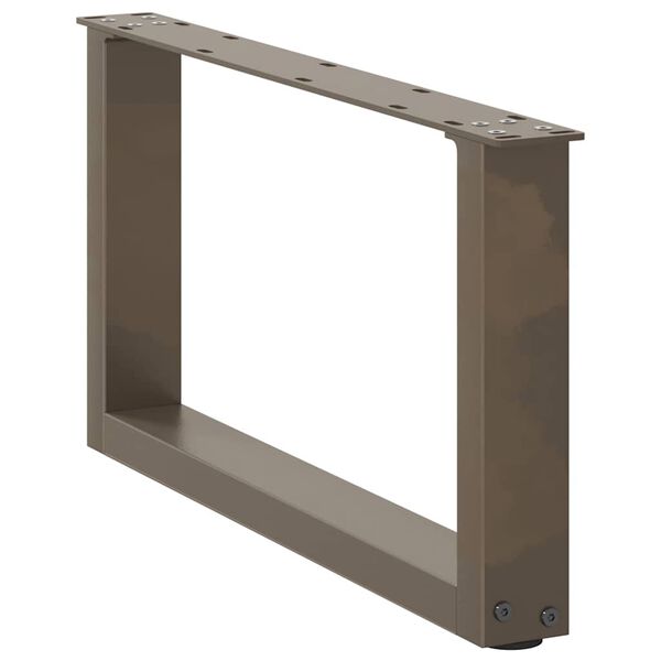 vidaXL Nogi do stolika kawowego w kształcie litery U 2 szt. Naturalna stal 70x(30-31) cm Stal