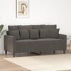 vidaXL Sofa 2-osobowa, ciemnoszary, 140 cm, tapicerowana aksamitem