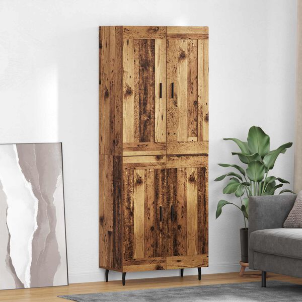 vidaXL Highboard 2 pcs Stare drewno Materiał drewnopochodny