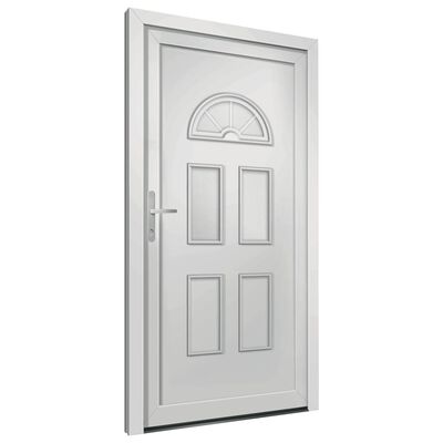 vidaXL Drzwi zewnętrzne, białe, 88x190 cm, PVC