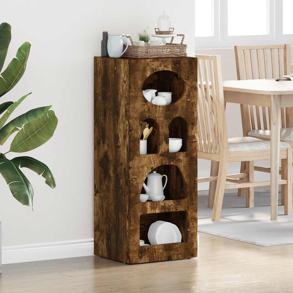 vidaXL Bufet Dąb wędzony 40 x 35 x 100,5 cm Materiał drewnopochodny