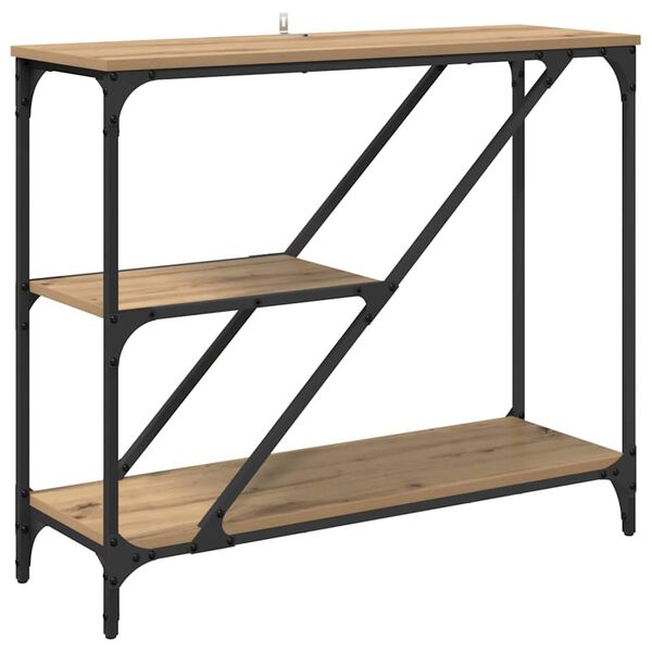 vidaXL Konsola Dąb rzemieślniczy 88,5 x 30 x 75 cm