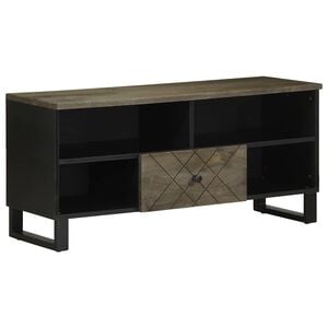 vidaXL Szafka pod telewizor, czarna, 100x33x46 cm, lite drewno mango