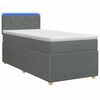 vidaXL Ł&oacute;żko Box Spring z materacem i LED ciemnoszary 90 x 190 cm