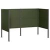 vidaXL Ekran na kosz na śmieci 167 x 85 x 113 cm Stal Oliwkowy zielony