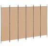 vidaXL Ekspresowy 6-panelowy parawan Beżowy 300 x 200 cm tkanina
