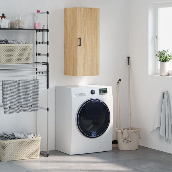 vidaXL Szafka wisząca, dąb sonoma, 34,5x34x90 cm