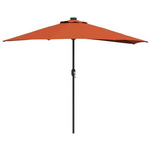 vidaXL Parasolka ogrodowa 294 x 150 x 224 cm Poliester i Stal terakota