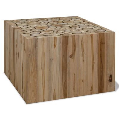 vidaXL Stolik kawowy z drewna tekowego, 50 x 50 x 35 cm