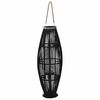 vidaXL Wiszący lampion na świece, bambusowy, czarny, 95 cm