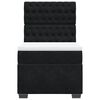vidaXL Ł&oacute;żko kontynentalne z materacem, czarne, aksamit 90x190 cm