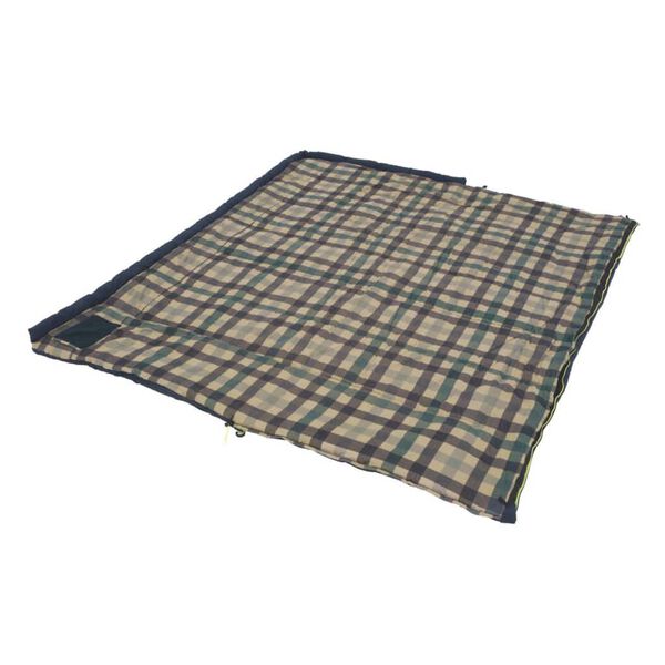 Outwell Śpiw&oacute;r Camper Lux, zamek z prawej strony, niebieski