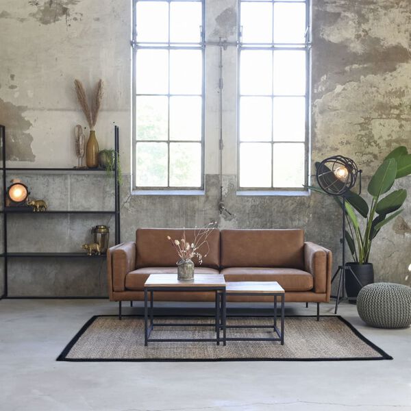 LABEL51 Zestaw stolik&oacute;w kawowych Couple, 2 szt., drewno/czarny