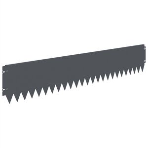 vidaXL Krawężnik do trawnika 10 szt. 103 x 20 cm Stal antracytowy