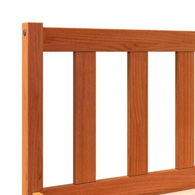 vidaXL Rama łóżka, woskowy brąz, 150x200 cm, lite drewno sosnowe