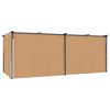 vidaXL Altana ogrodowa z zasłonami, 6 x 3 m, kolor taupe, stal