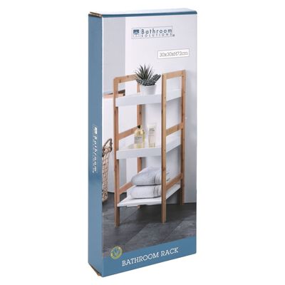 Bathroom Solutions Półka łazienkowa z 3 poziomami, MDF i bambus