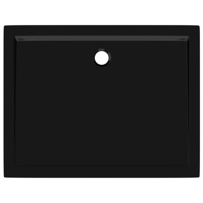 vidaXL Prostokątny brodzik prysznicowy, ABS, czarny, 70 x 90 cm