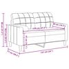 vidaXL 2-osobowa sofa z poduszkami, ciemnozielona, 120 cm, aksamit