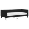 vidaXL Sofa z materacem do spania, czarna, 90x190 cm, aksamit
