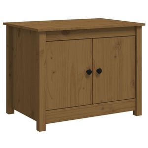 vidaXL Stolik kawowy, miodowy brąz, 71x49x55 cm, lite drewno sosnowe