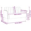 vidaXL Sofa dwuosobowa wino czerwone 109 cm aksamit