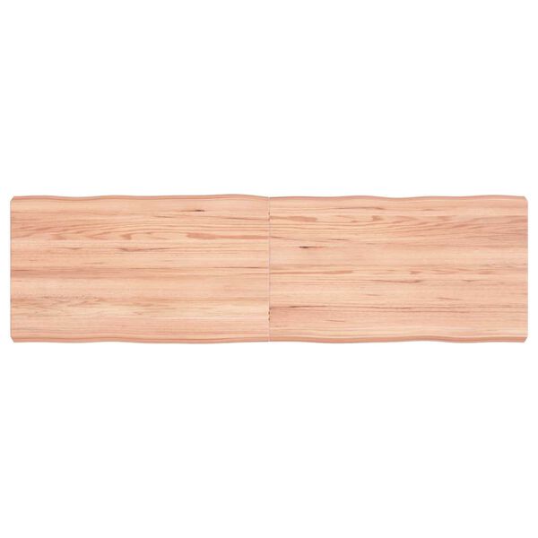 vidaXL Blat, jasnobrązowy 140x40x(2-6) cm drewno z naturalną krawędzią