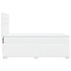 vidaXL Łóżko kontynentalne z materacem, białe, ekoskóra 100x200 cm