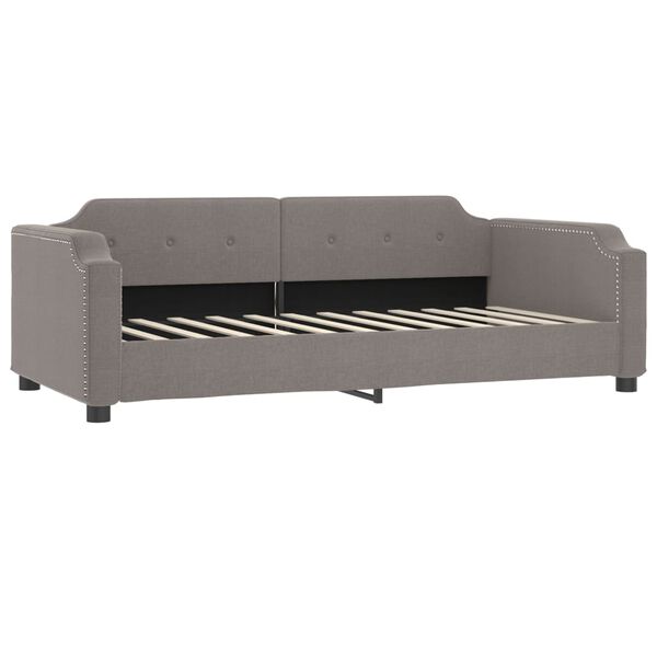 vidaXL Sofa z materacem do spania, kolor taupe, 100x200 cm, tkanina
