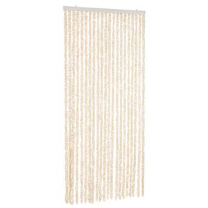 vidaXL Zasłona przeciwko owadom, beżowo-biała, 90x220 cm, szenil