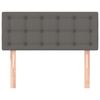 vidaXL Zagłówek do łóżka, szary, 80x5x78/88 cm, sztuczna skóra