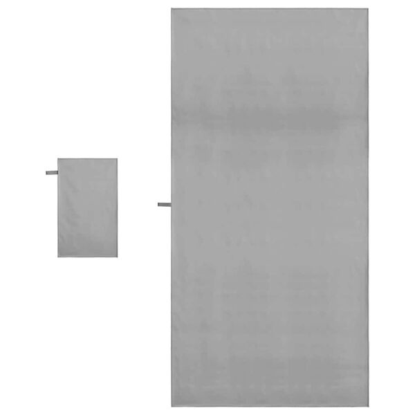 vidaXL Zestaw Ręcznik&oacute;w Sportowych 2 pcs ciemno szary tkanina