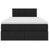 vidaXL Ł&oacute;żko z miejscem na przechowywanie i LED Czarny 120 x 190 cm