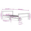 vidaXL Rama ł&oacute;żka z 2 szufladami, lite drewno sosnowe, 160 x 200 cm