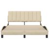 vidaXL Rama ł&oacute;żka bez materaca, Hanko, kremowa, 140x200 cm, obita tkaniną