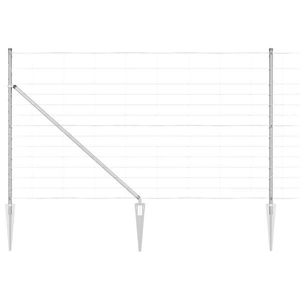 vidaXL Słupek ogrodzeniowy. Galwanizowany 50 x 1,4 m Stal