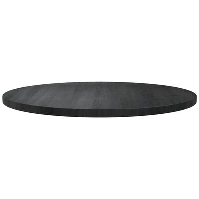 vidaXL Blat stołu, czarny, Ø70x2,5 cm, lite drewno sosnowe