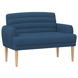 vidaXL Sofa dwuosobowa z guzikowym pikowaniem niebieski tkanina