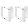 vidaXL Nogi do stolika kawowego w kształcie litery T 2 szt. Białe 50x25x(30-31) cm Stal