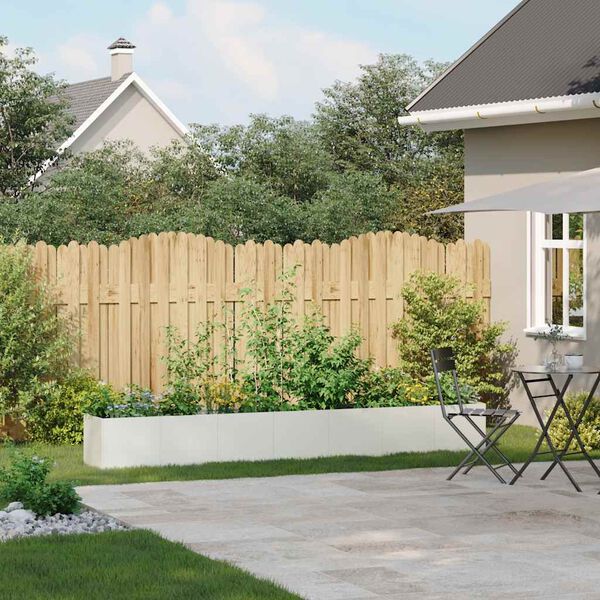 vidaXL Donica, biała, 280x40x40 cm, stal walcowana na zimno